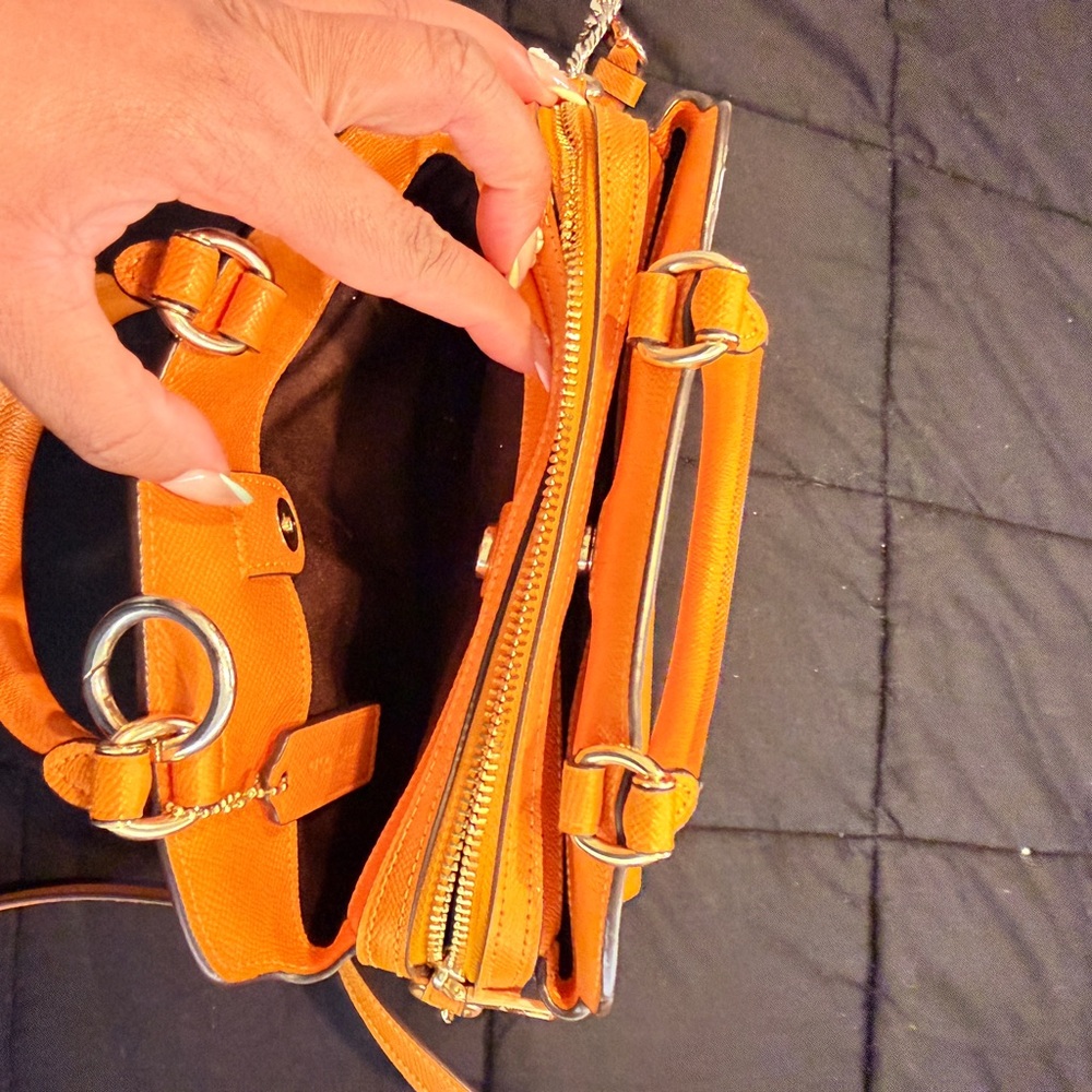 Coach Mini Lillie Carryall – Bright Orange - Picture 8 of 11
